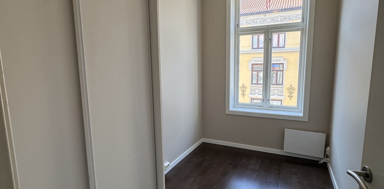 Rommet som leies ut (garderobeskapet følger med)