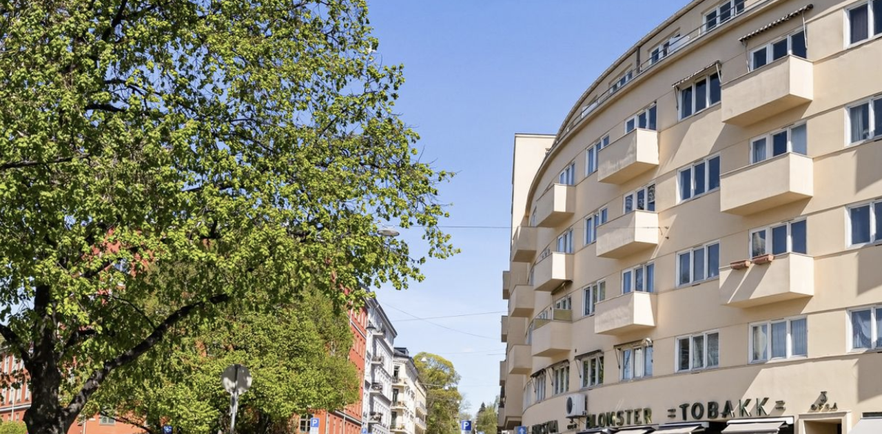 leiligheten ligger mot rolig bakgård