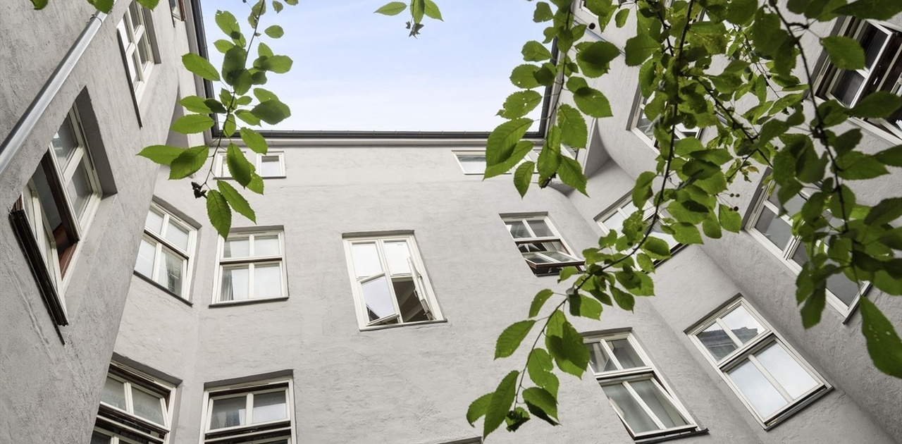 Fasade mot bakgård