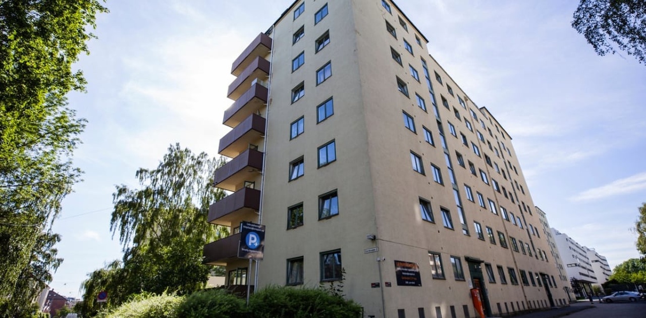 Fasade/eksteriør av blokken