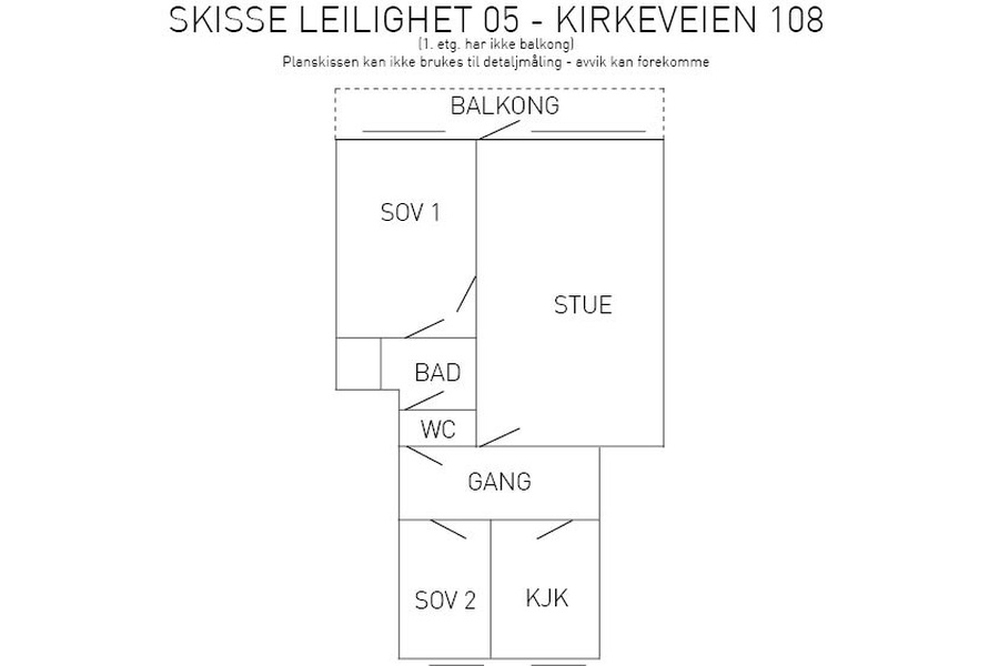 Leilighet, 3 roms