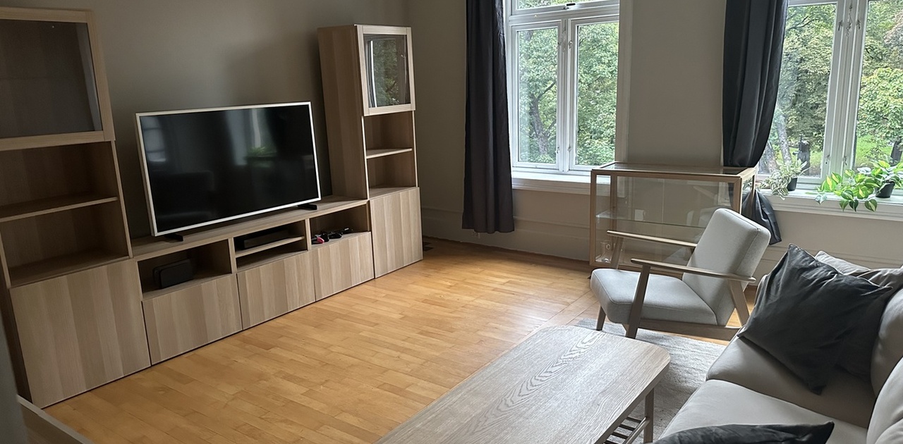 Stor og romslig stue