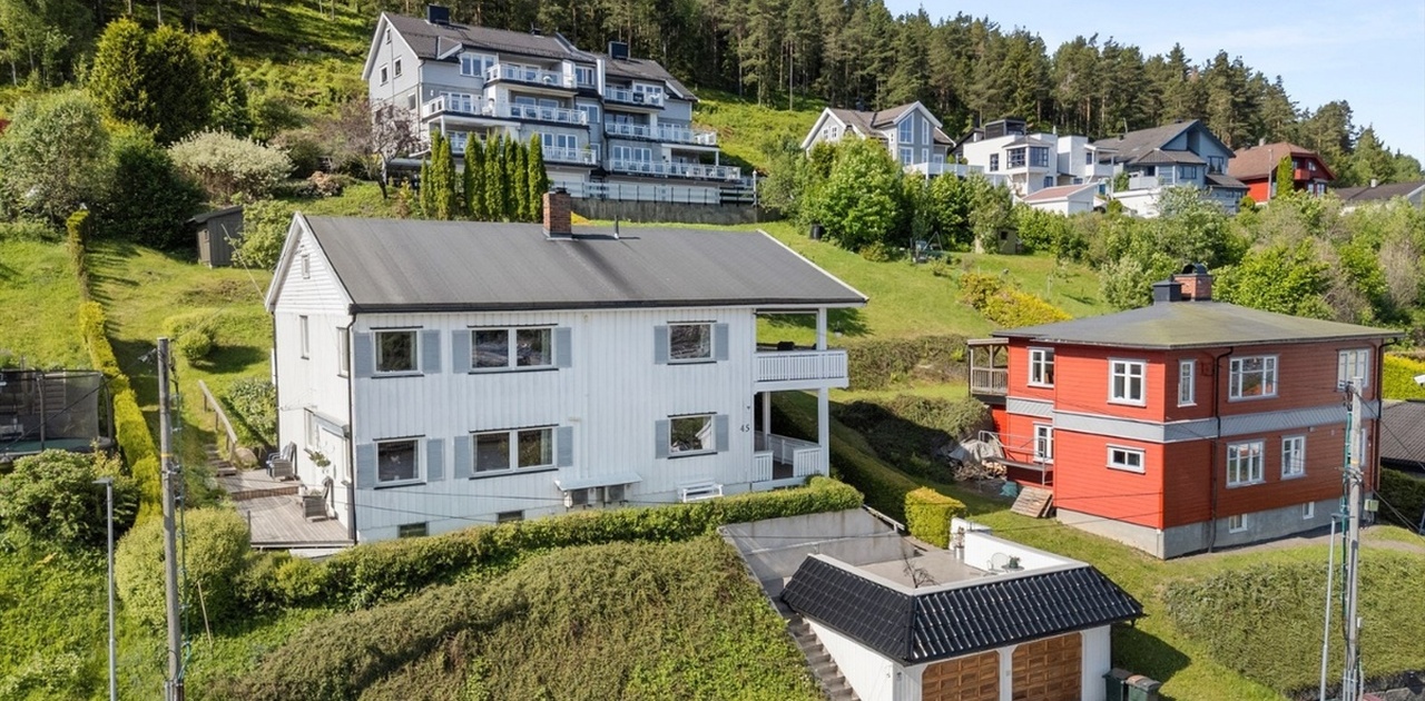 Kort vei til marka og hakåstoppen med mange fine turløyper,