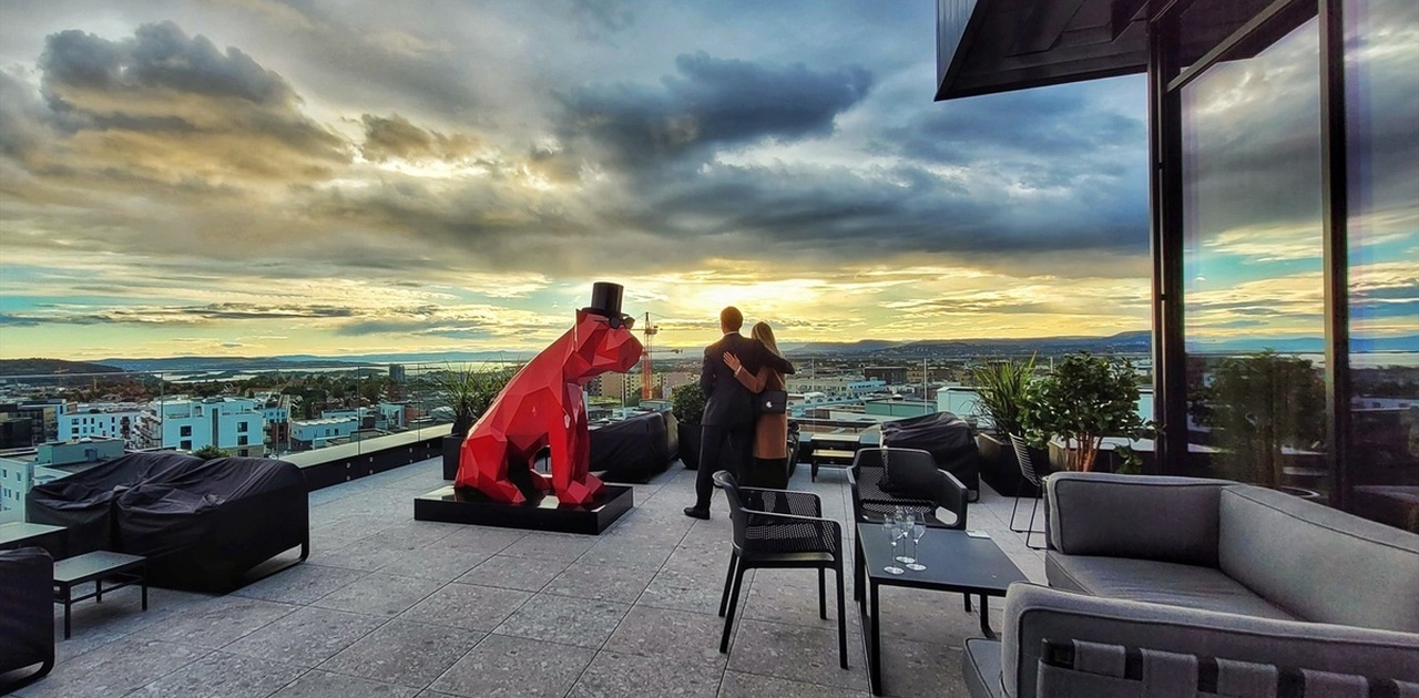 Takterrasse på nabobygget
