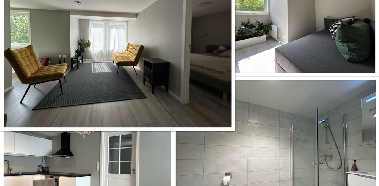 Ledig rom i Ny romslig møblert leilighet med P-Plass/ Room in New Modern spacious furnished apartment Parking available