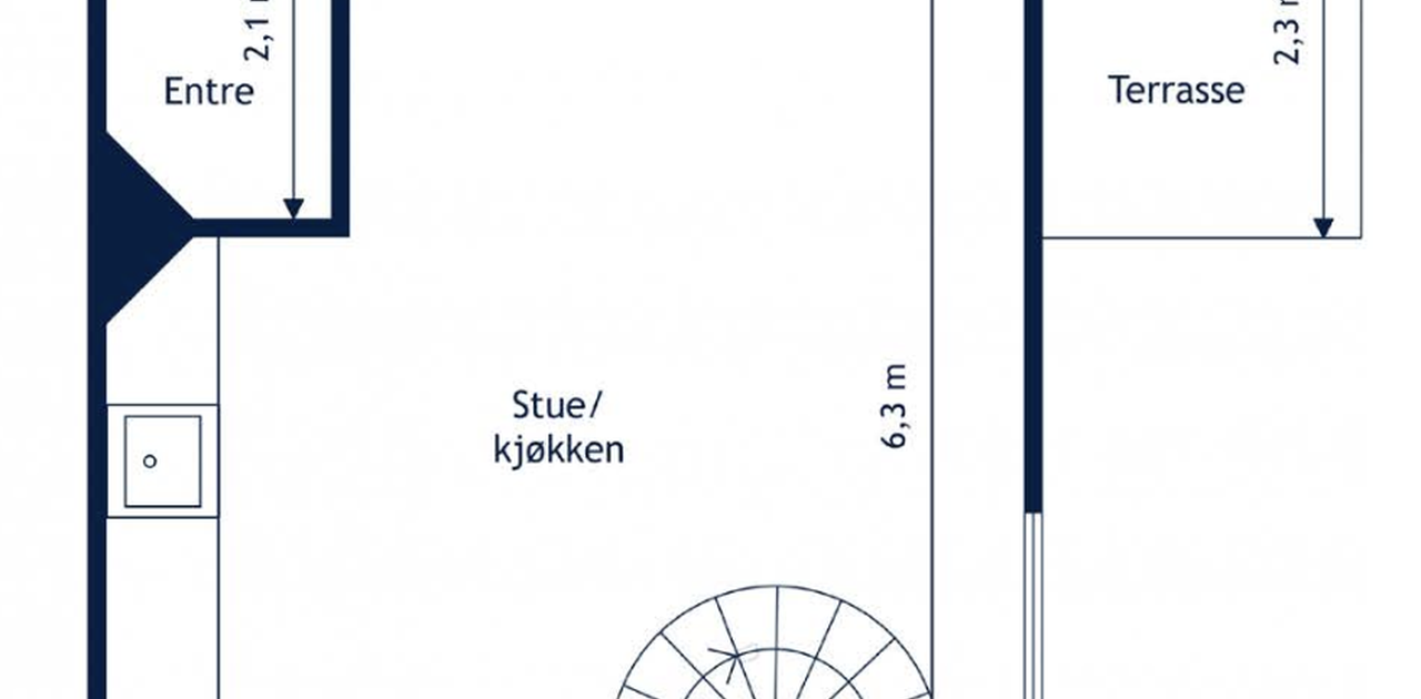 Plantegning 1. etg