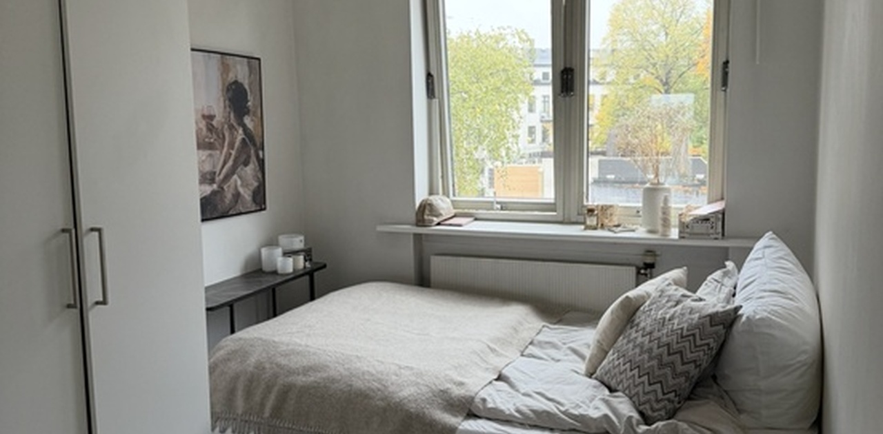 Rommet som leies ut.