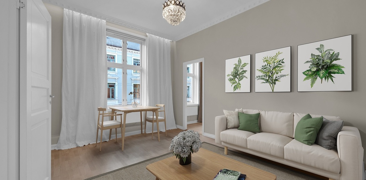 Digital stylet stue/spisestue