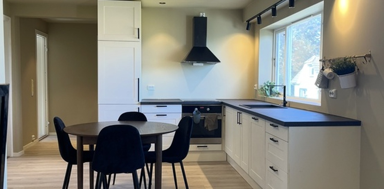 Nytt kjøkken med god belysning