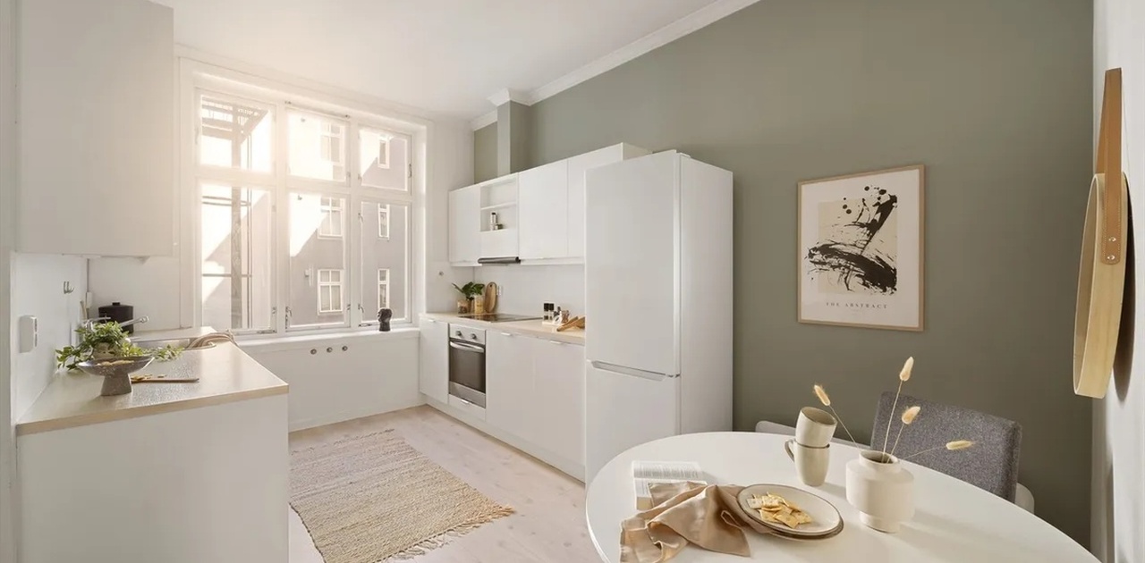 stort og lyst kjøkken