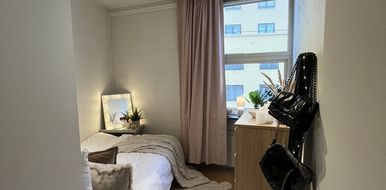 Mye naturlig lys inn på soverommet