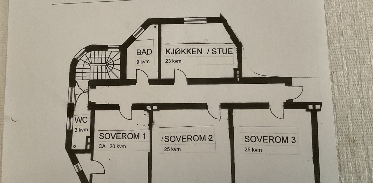 Plankart av leiligheten