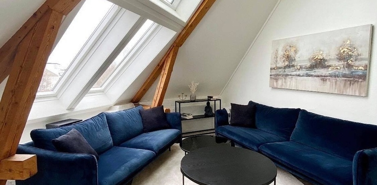 Stor og moderne stue