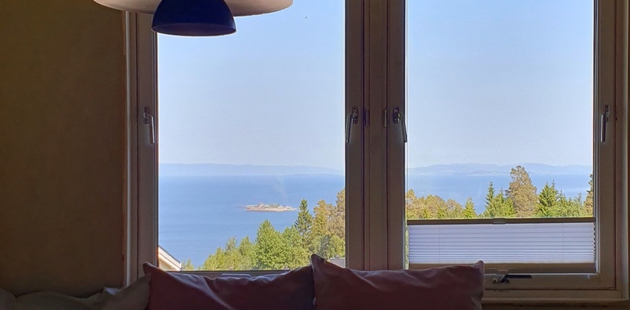 Nydelig utsikt fra spisebordet