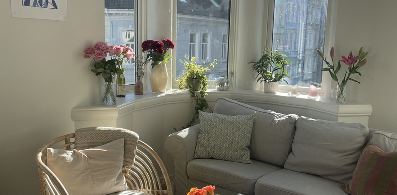 Hyggelig og lys stue