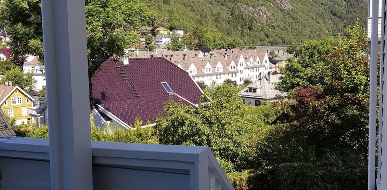 Utsikt fra verandaen