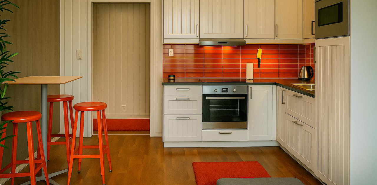 Felles kjøkken (brukt AI for å gjøre bildet klarere)