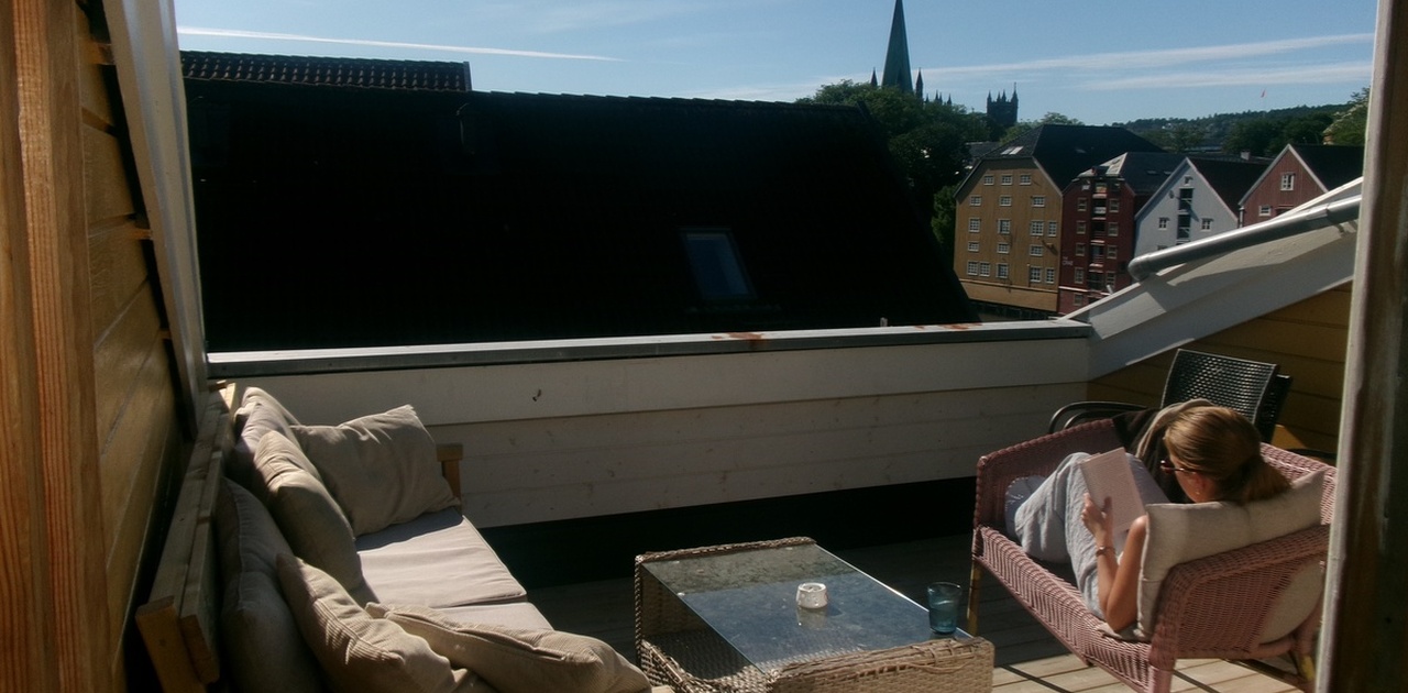 Nydelig terrasse med sol hele dagen og lite innsyn!