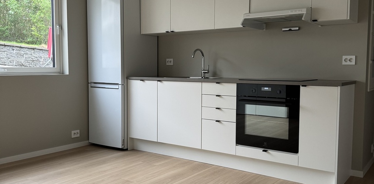 Effektiv kjøkken, med oppvaskmaskin