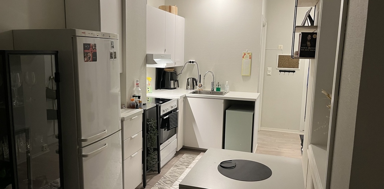 Kjøkken sett fra soverom