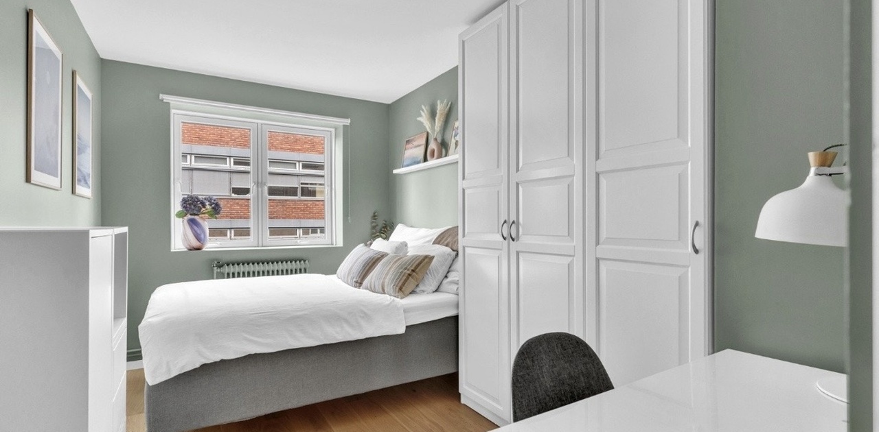 Bilde av soverommet som leies ut (fra salgsannonse)