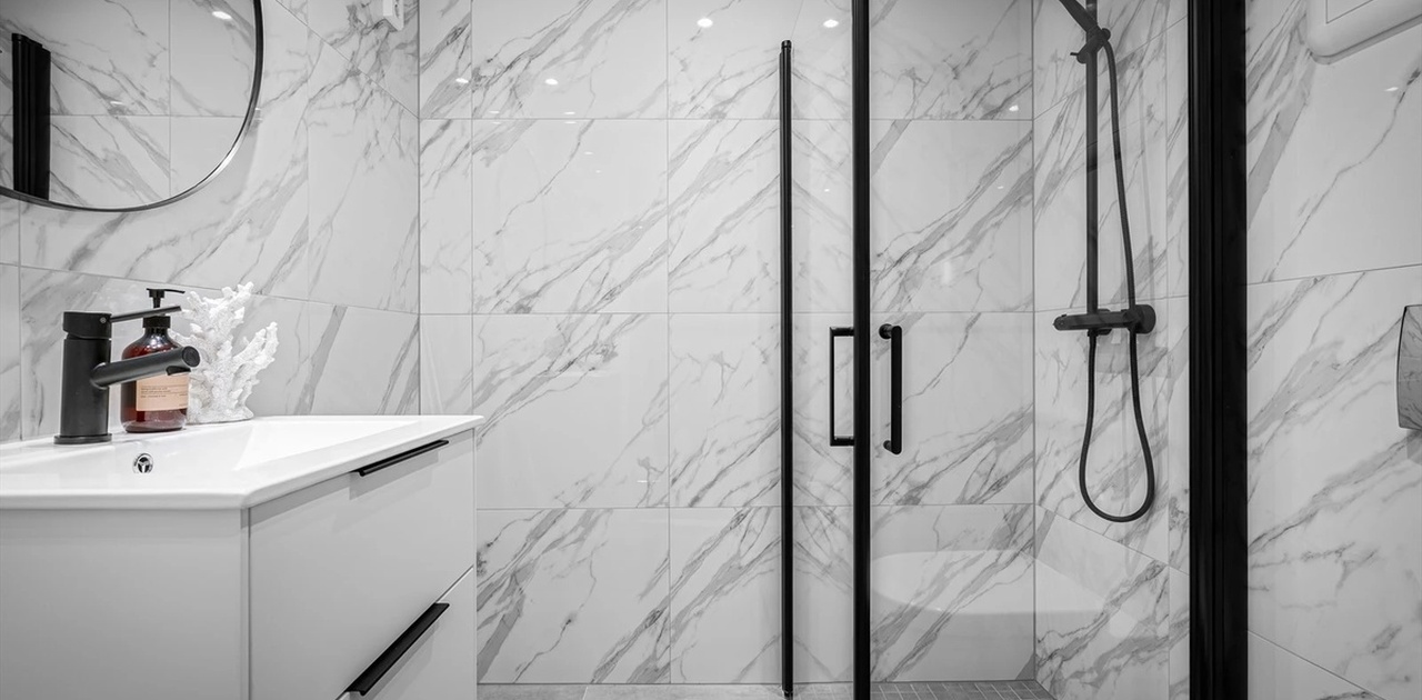 Delikat og nyoppusset bad.