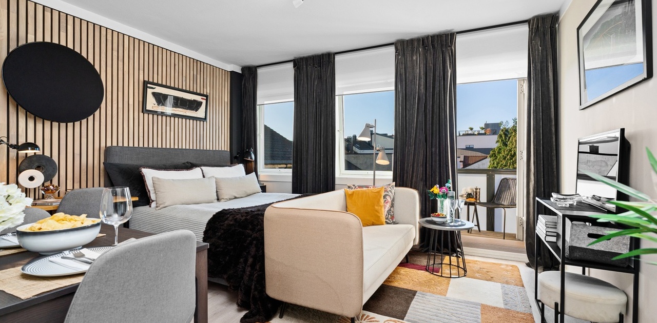 Leiligheten har en arealeffektiv planløsning