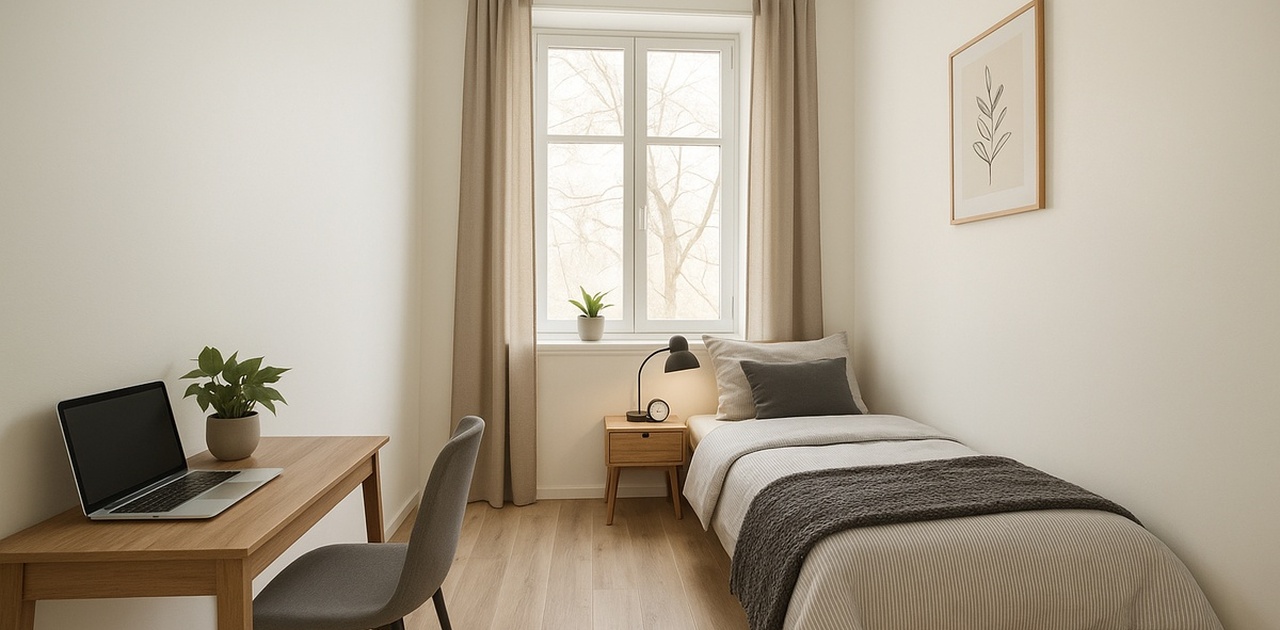 Illustrasjon rom (minste)mot gate