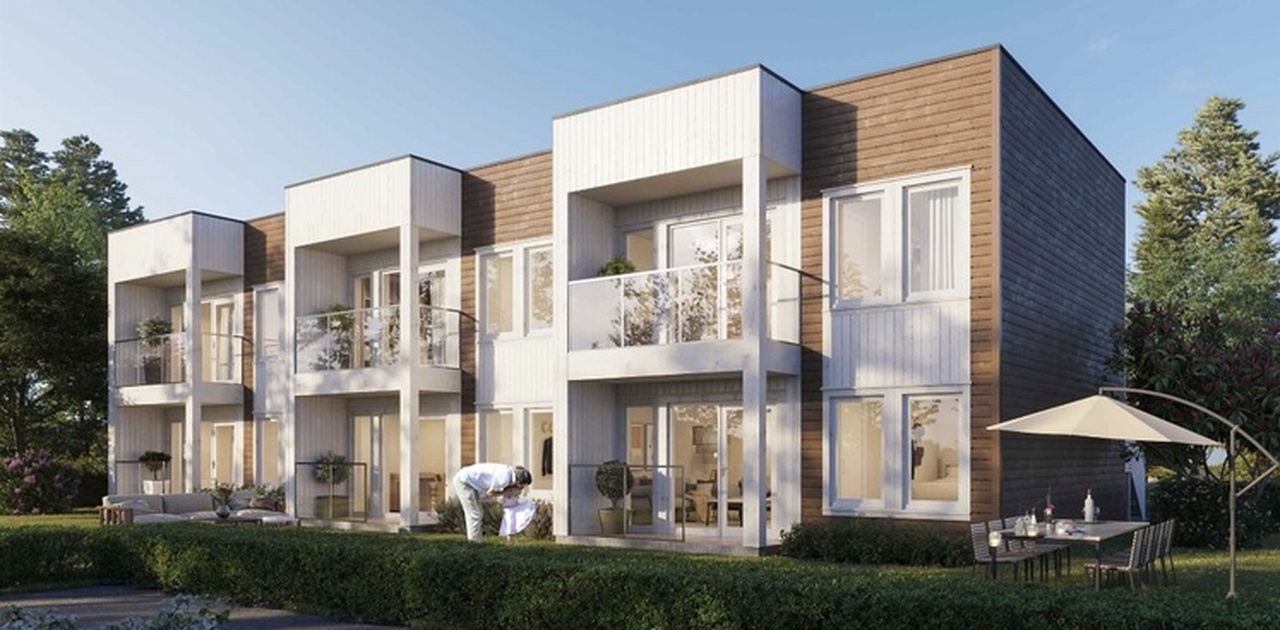 Moderne leiligheter, illustrert bilde