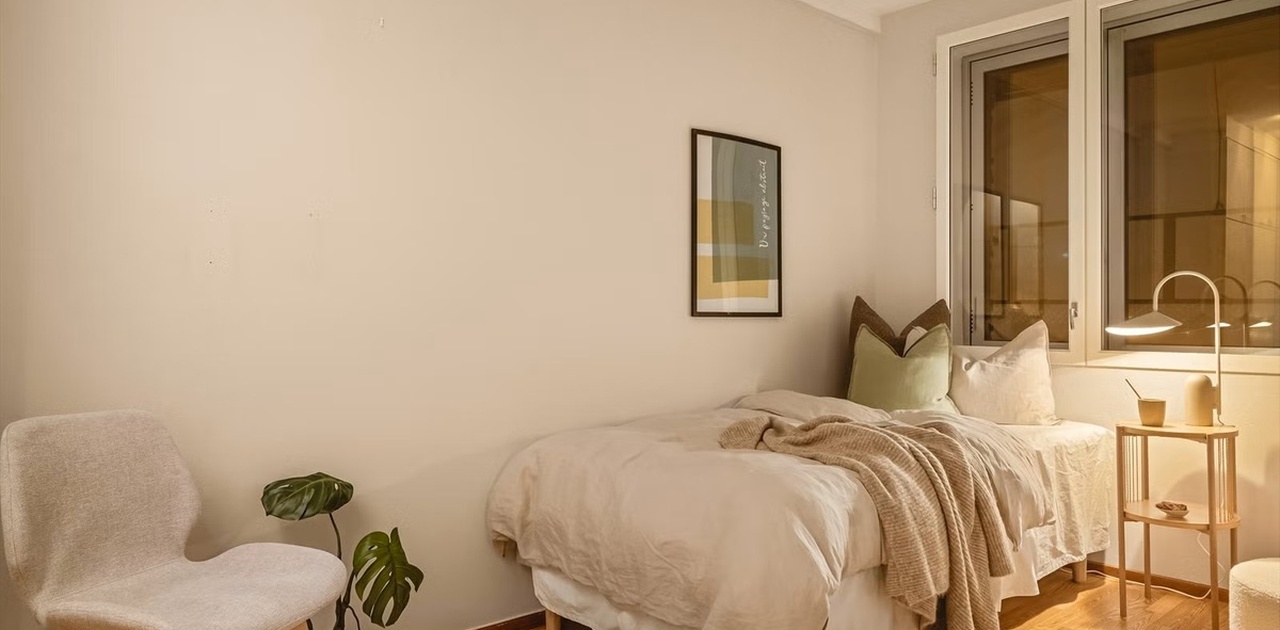 Soverommet som leies ut