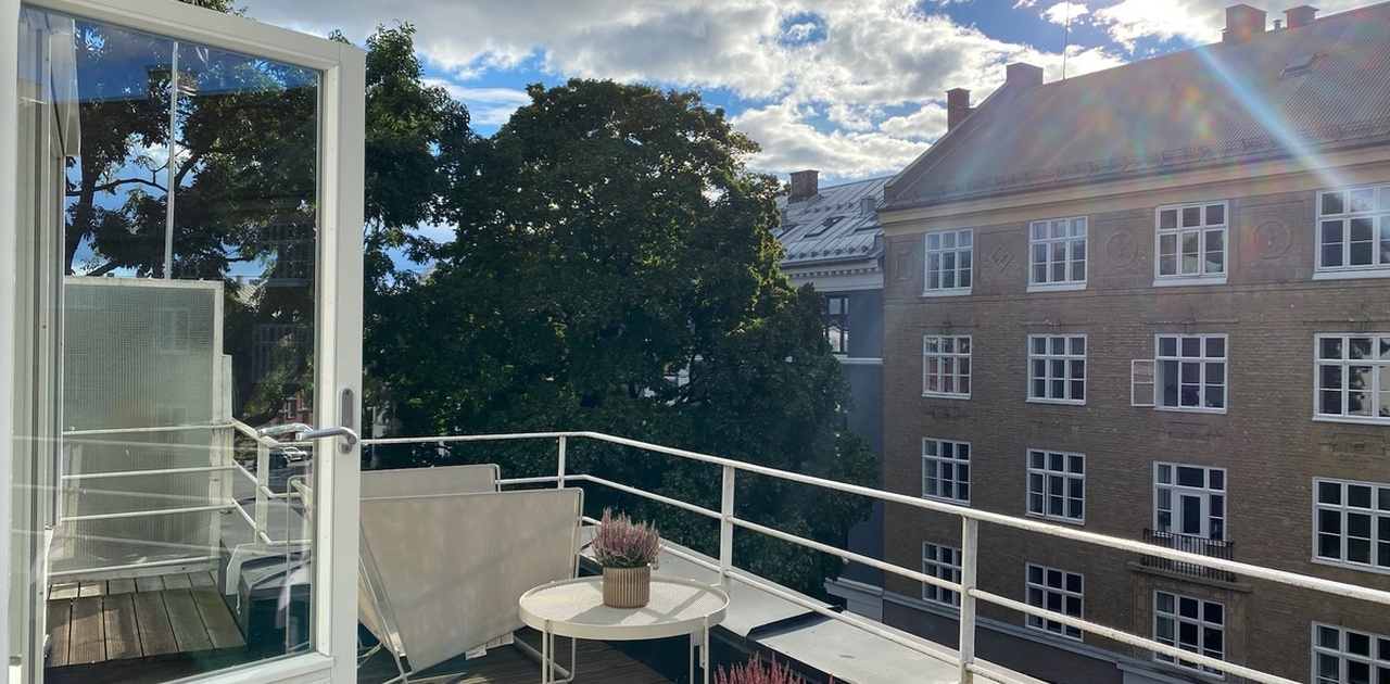 Lekker, privat takterasse på 25 m2