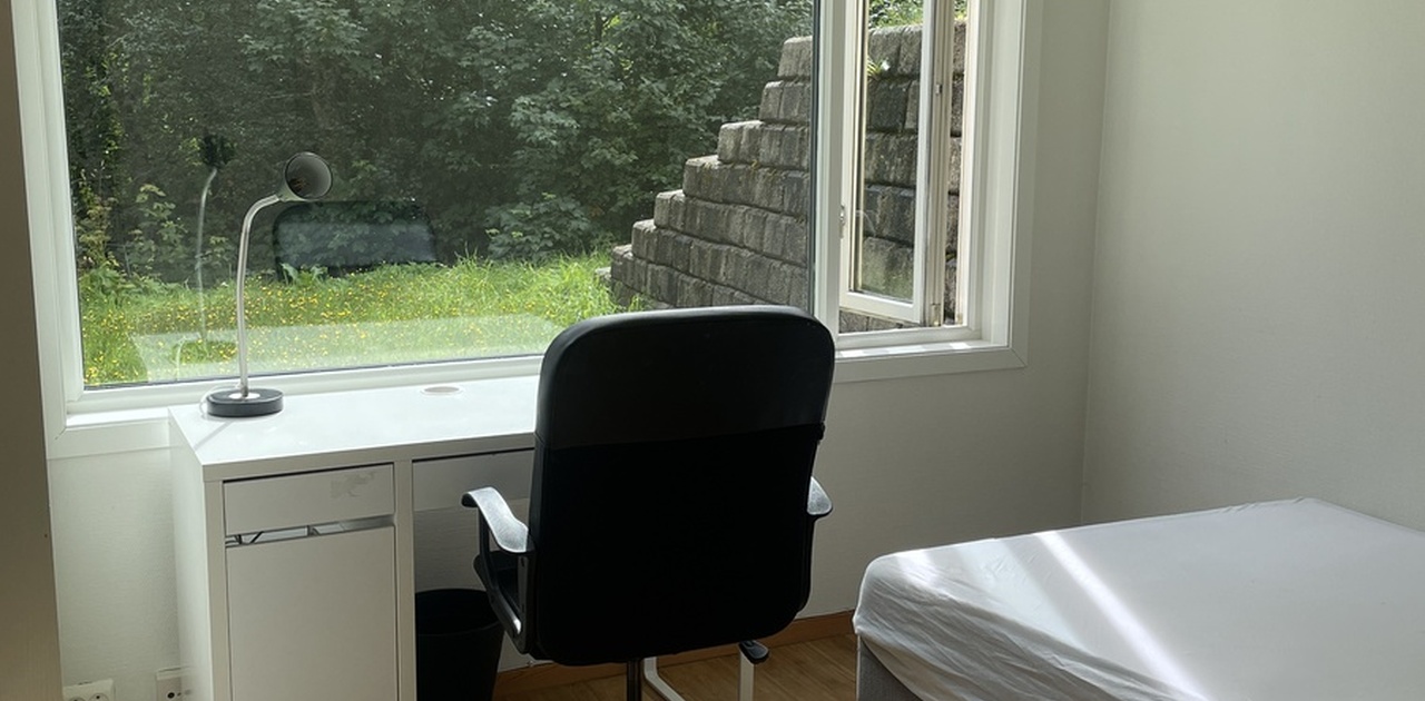 Utsikt og rom på sommeren