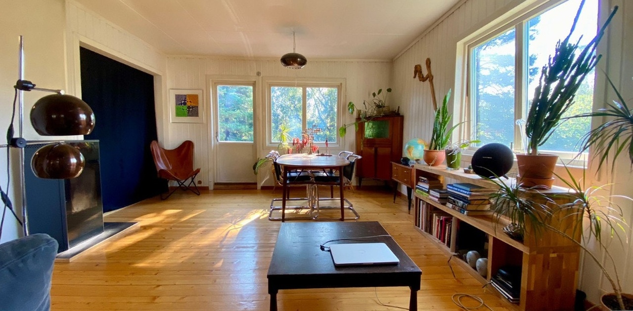 mye lys om sommeren! stuen