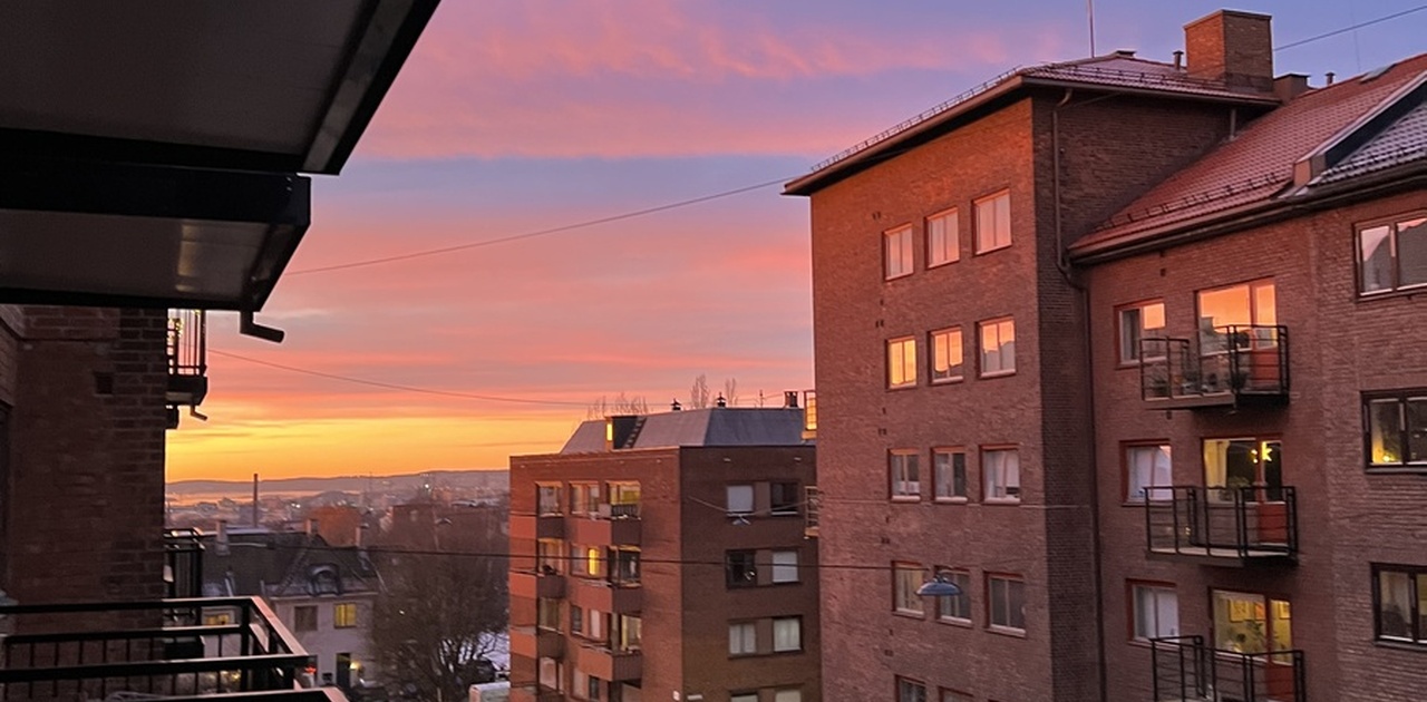 Fin utsikt fra balkongen