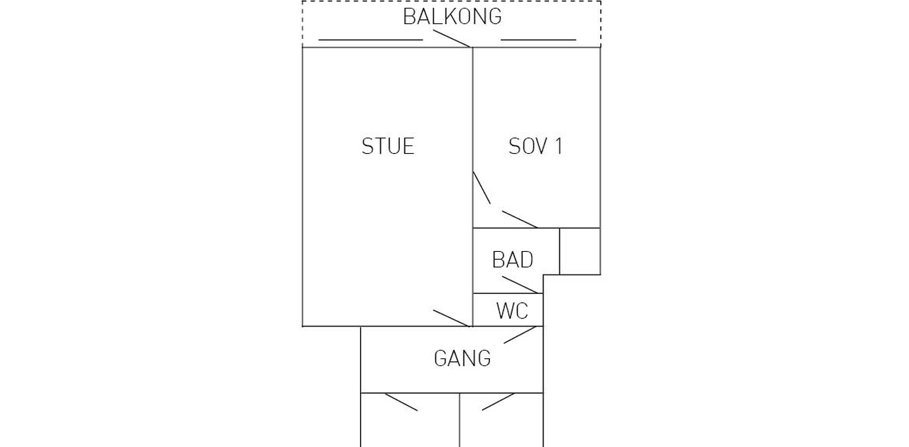 Plantegning av leilighet