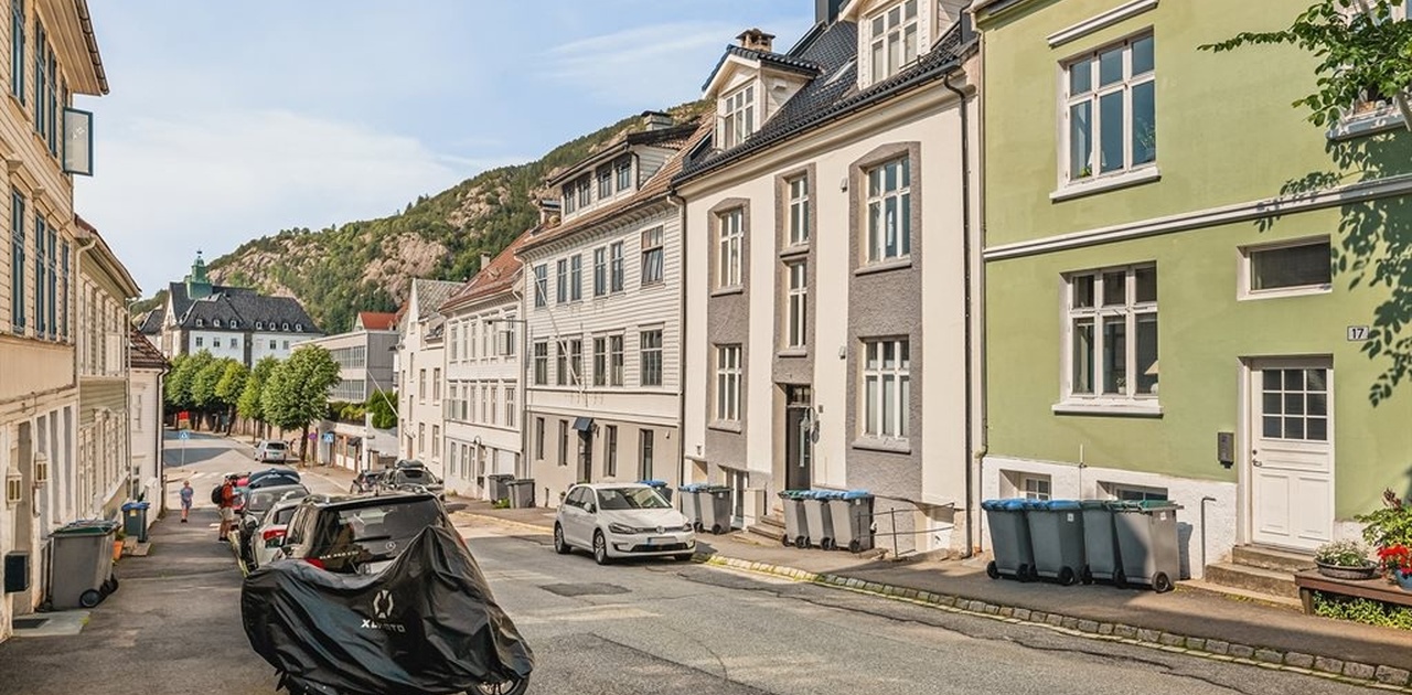 Koselig og rolig gate