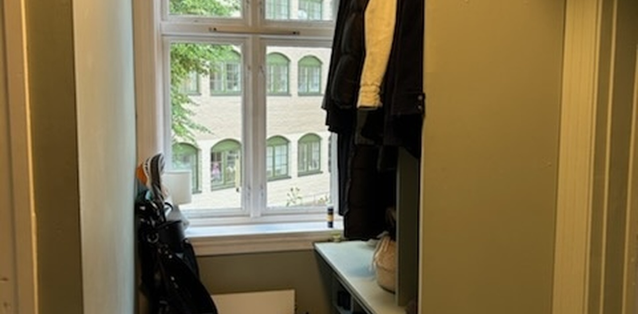 Inngangsparti med plass til oppbevaring