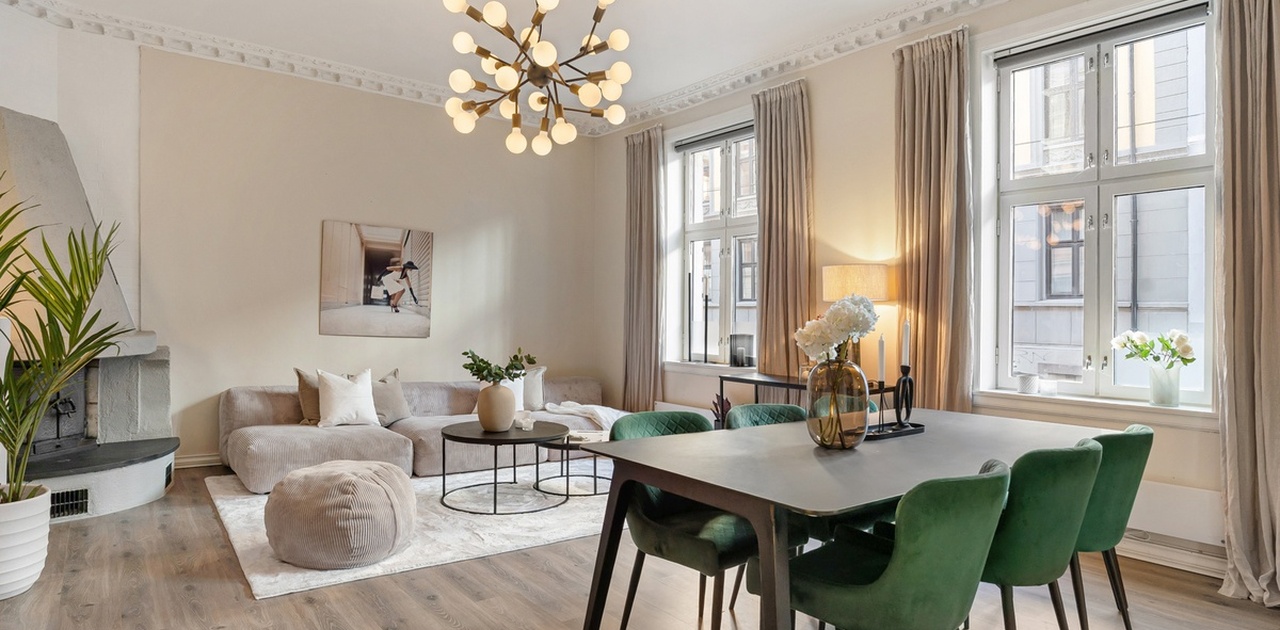 Lys og romslig 3(4)-roms leilighet – 125 m² – Rett ved Slottet / OsloMet / Majorstuen