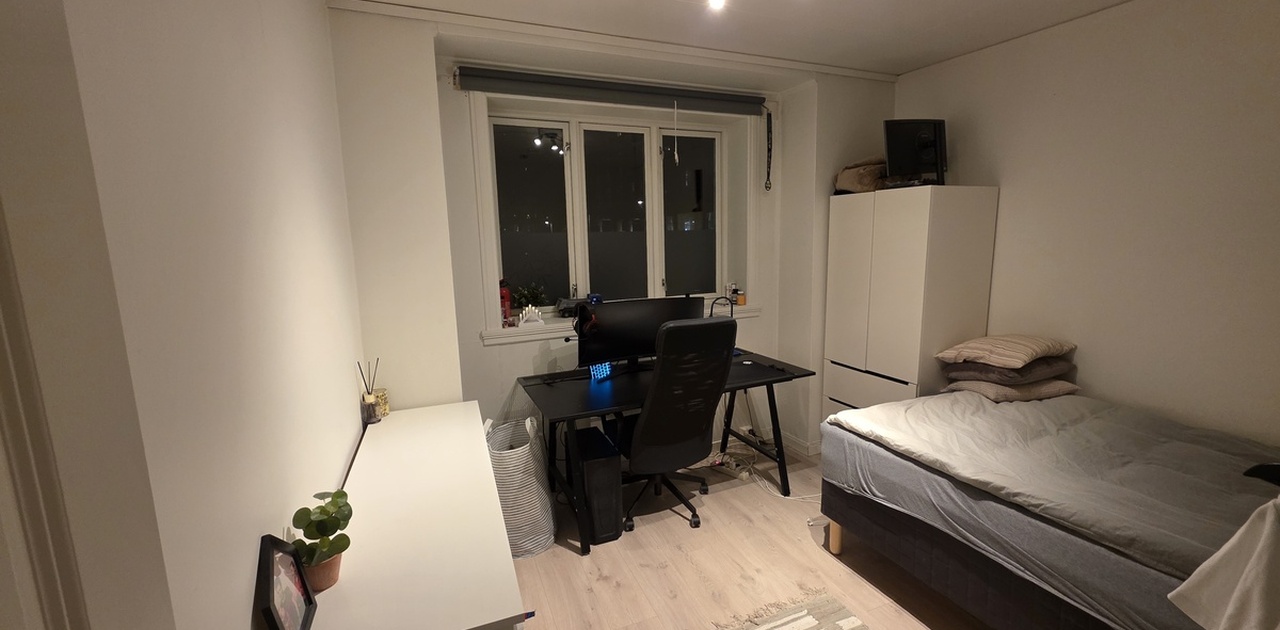 Rommet som leies ut.