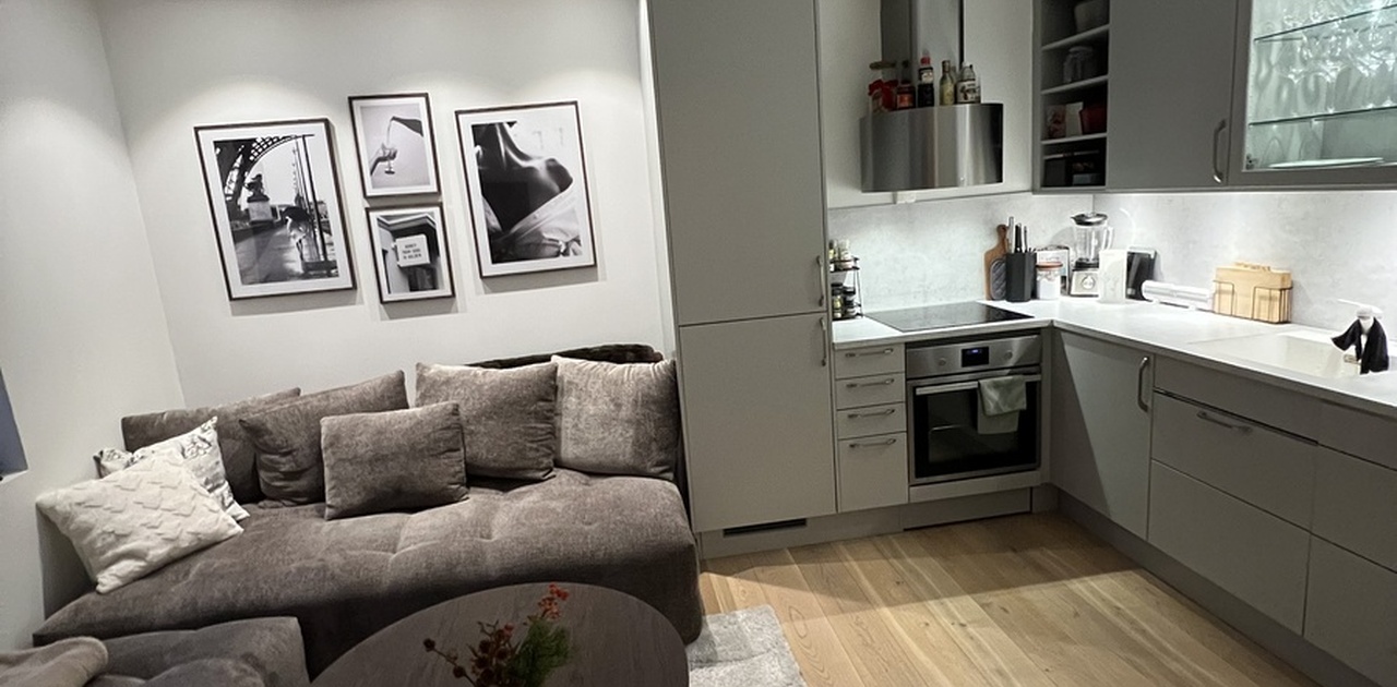 Åpen stue-kjøkken løsning