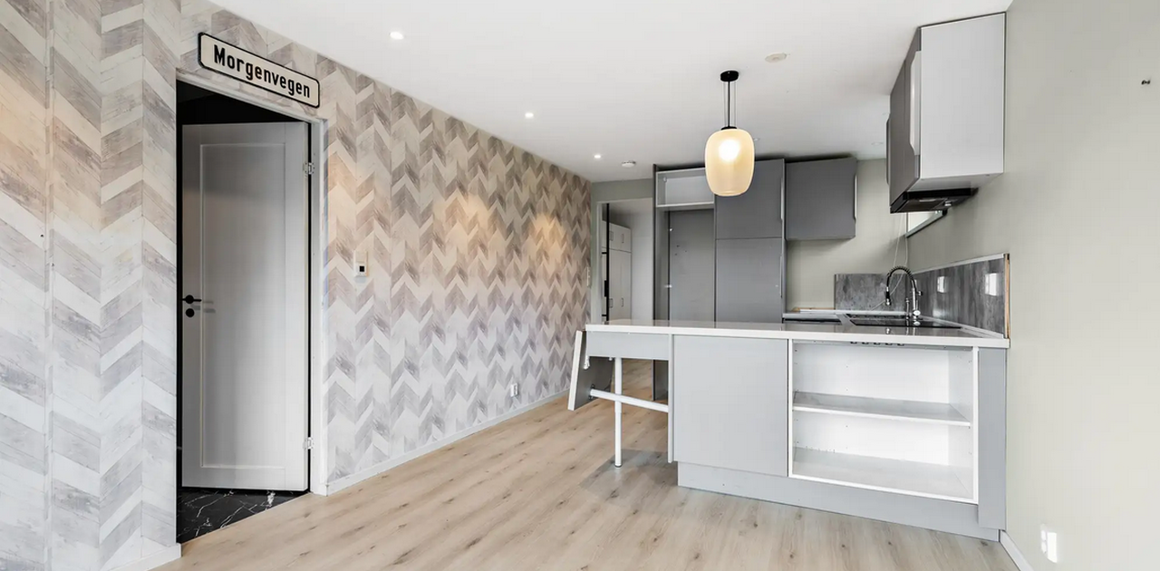 Kjøkken sett fra stue