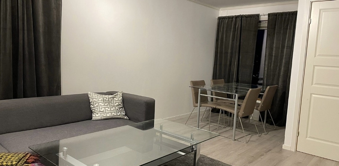 Det er rikelig med lys inn til leiligheten fra utsiden.