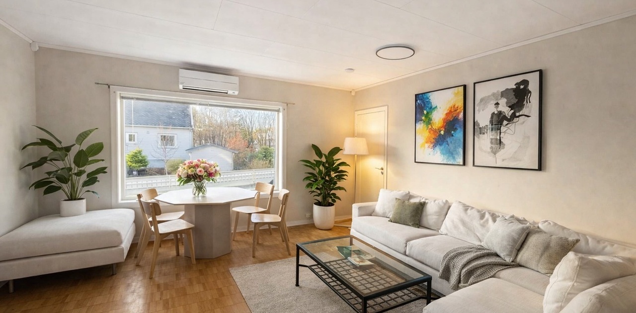 Velkommen til Ferkingstadgata 4! Stuen er romslig og har tv med inkludert streaming.