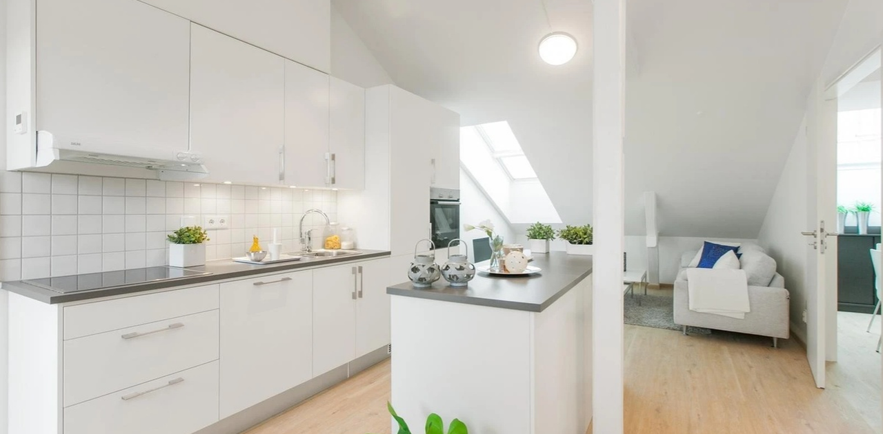 Åpen stue og kjøkkenløsning