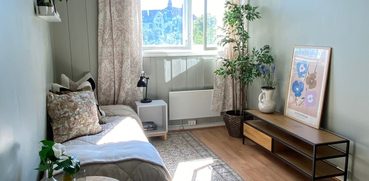 Merk -dette er et eksempelbilde - rommet leies i utgangspunktet umøblert - men les merknad i annonsetekst.