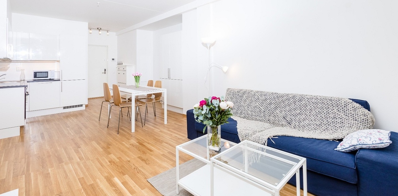 Lys og hyggelig stue