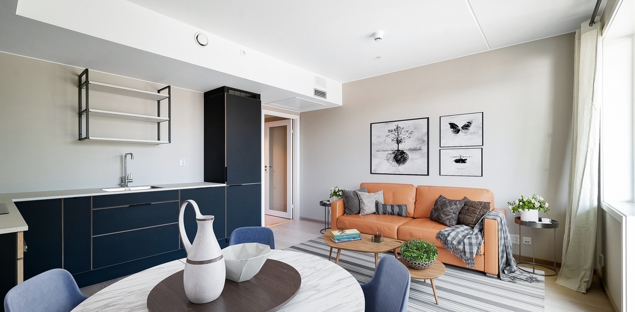 Stue med digital styling