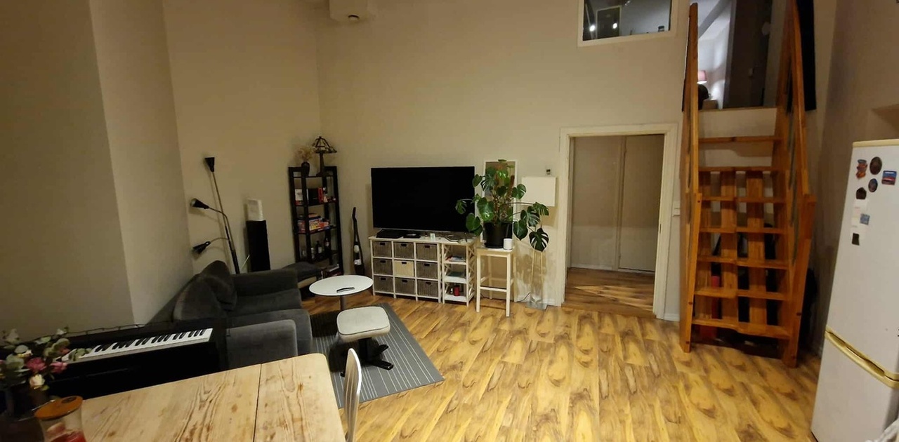 living room, kitchen