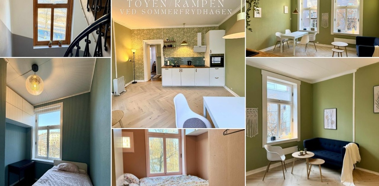 Velkommen til en lys og sjarmerende bygårdsleilighet med grønne, rolige omgivelser ved Sommerfrydhagen – samtidig midt mellom Tøyen og Kampen, med alt du trenger rett utenfor døren.