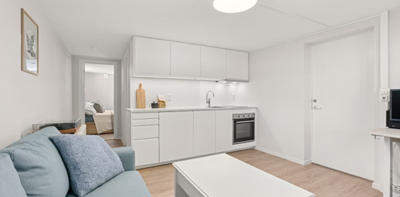 Åpen stue kjøkken løsning